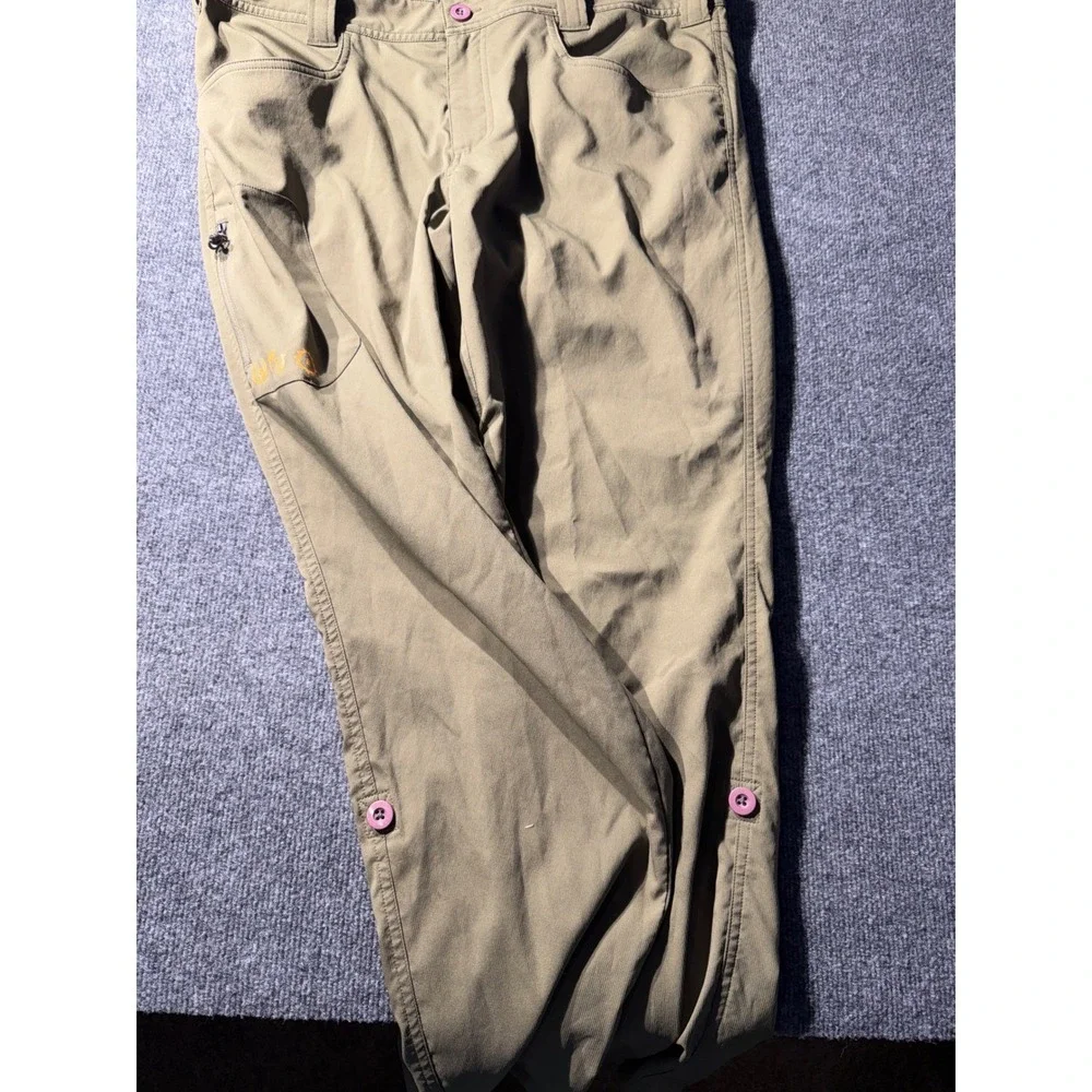 Cabelas 32 Bridge Mens 36 Hiking Pants Olive Green Roll Up Cargo M25PT150 SFE